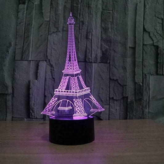 3D Acrylic Illusion Lamp Eiffel Tower Shape