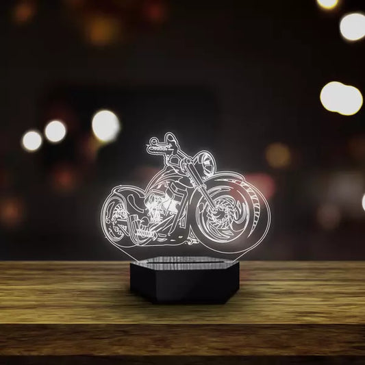 Motorbike 3D Illusion Lamp