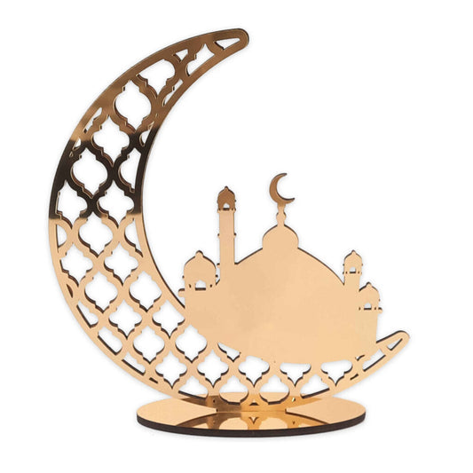 Islamic Ramadan Acrylic Table Top Decor Model Crescent Moon