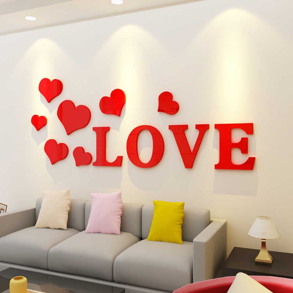 Flying Hearts with Love DIY Acrylic Wall Art