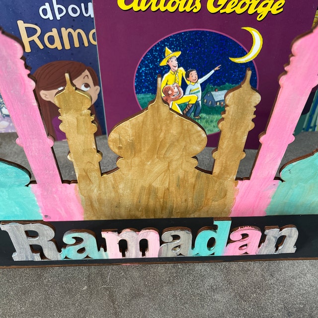 لافتة رمضان الخشبية | ديكور رمضان | نشاط رمضان للأطفال | رمضان اصنع بنفسك | رمضان خشبي ارسم بنفسك | لافتة رمضان خشبية | إسلامية
