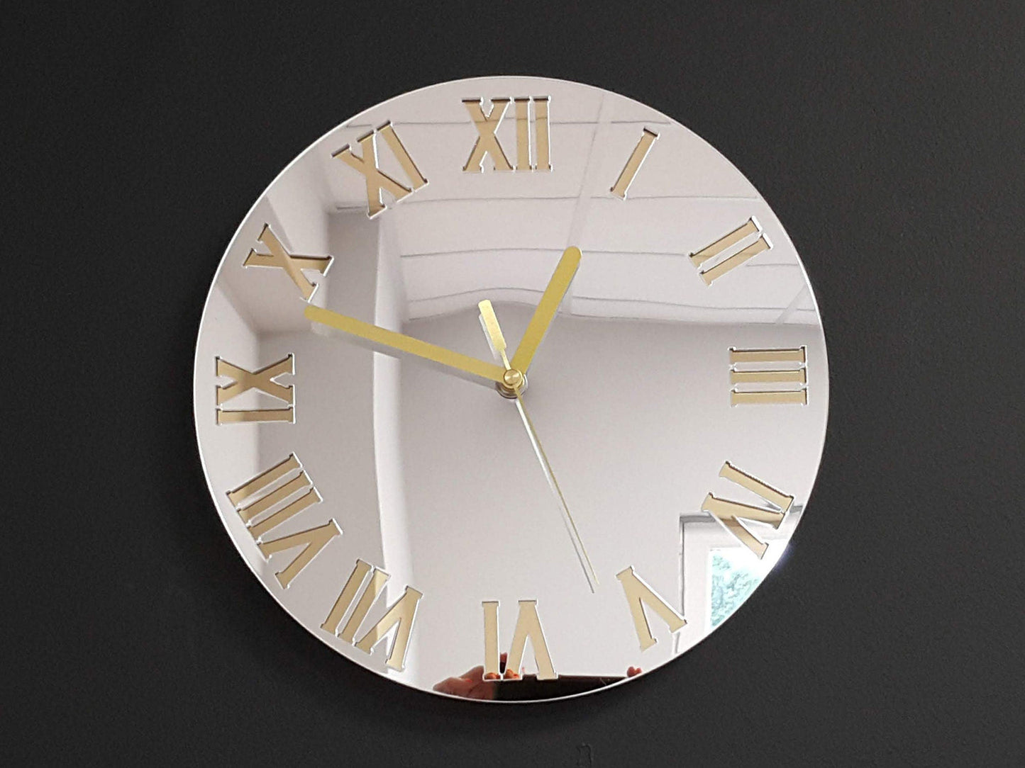 Wall clock Mirror gold, wall clock