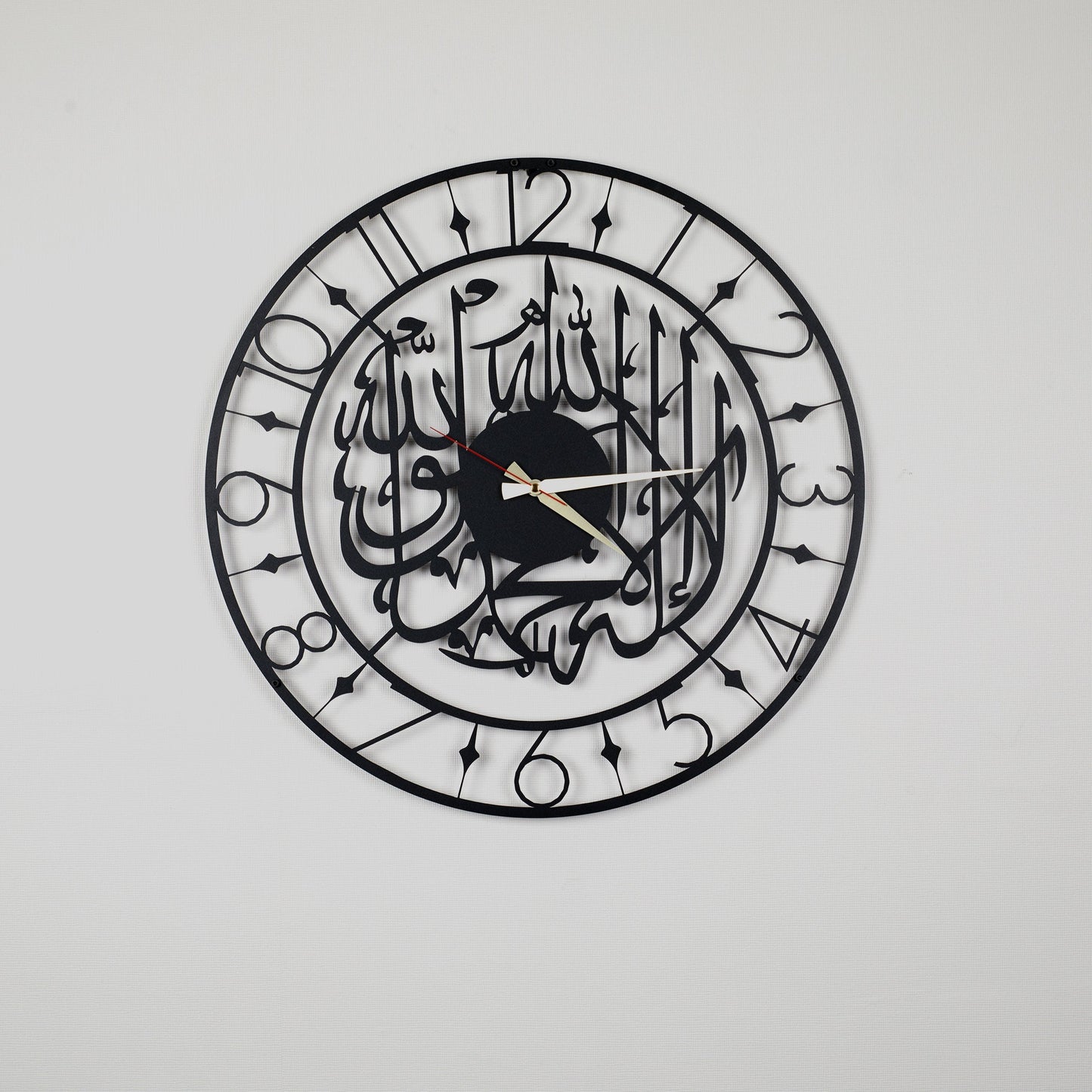 Kalima Shahada Acrylic Wall Clock with Roman Numerals