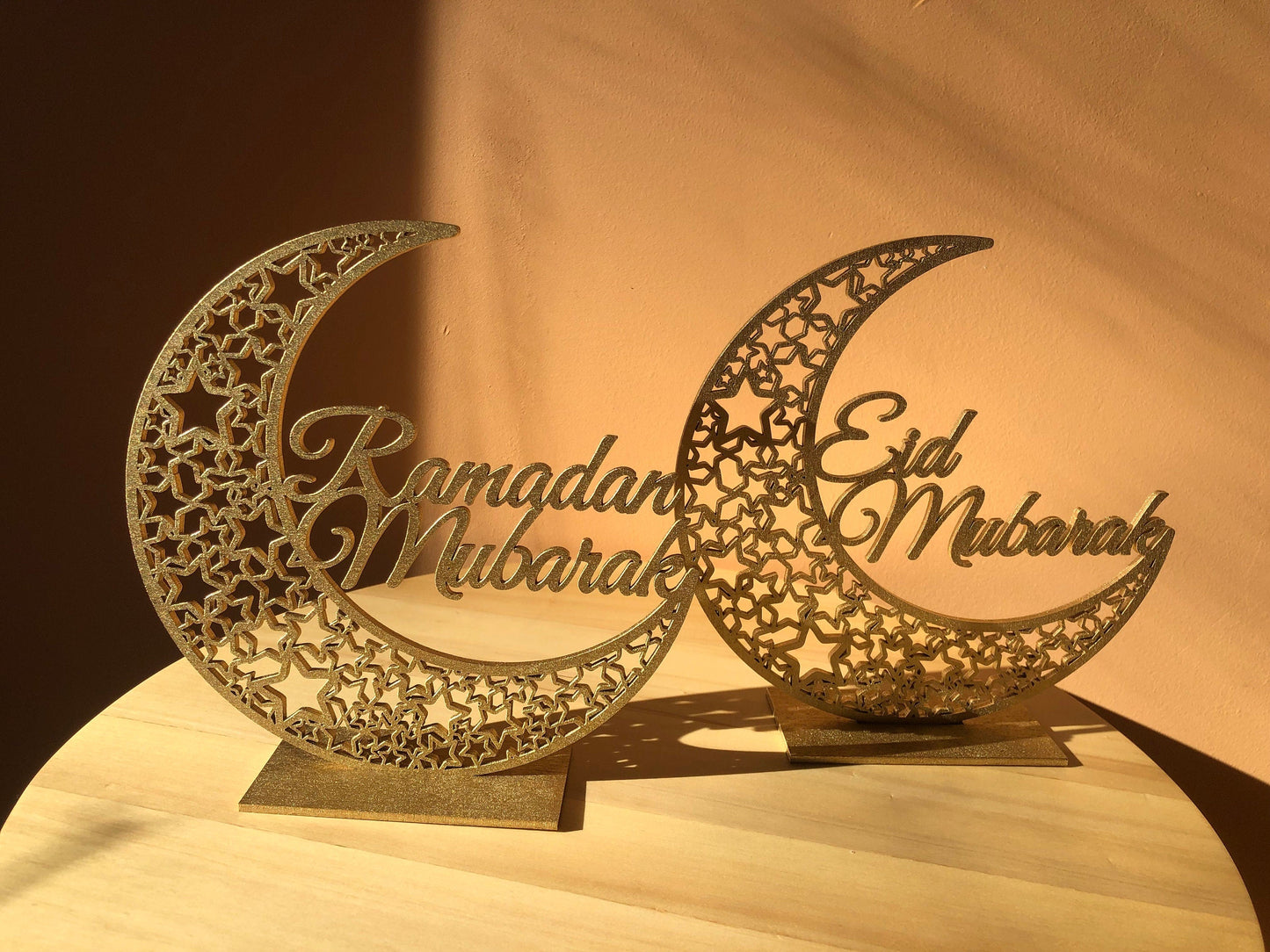 مجموعة من 2 لافتة رمضان، لافتة حائط عيد رمضان