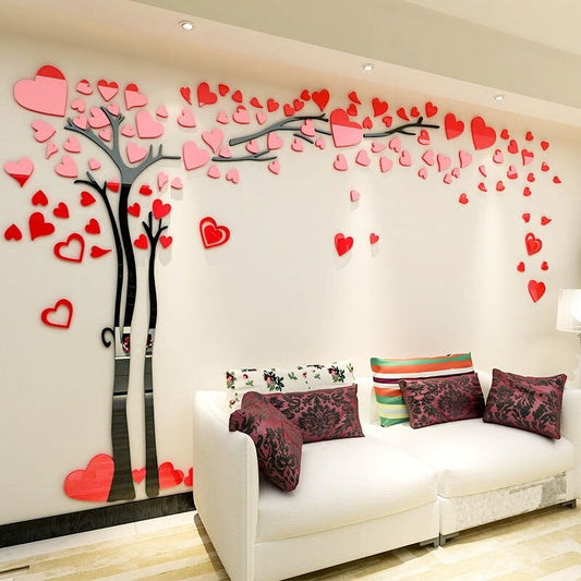 Heart Leaves Tree DIY Acrylic Wall Art