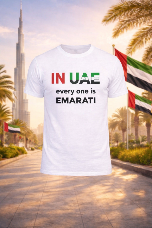 In UAE every one is EMARATI Men Cotton Half Sleeves T-Shirt TTF-UAE